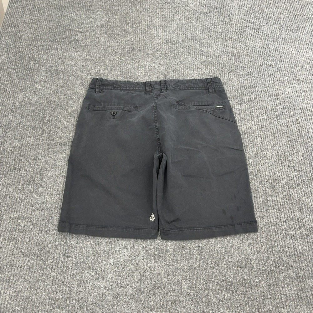 Volcom Shorts Mens 33 Black Cotton Stretch Chino Skate Casual - Picture 5 of 7
